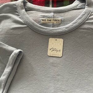 We The Free Light Blue Short Sleeve Tee